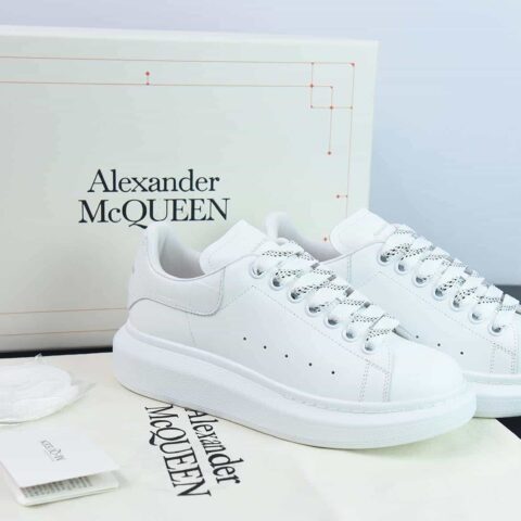 Alexander McQueen/亚历山大麦昆 松糕鞋厚底增高小白鞋