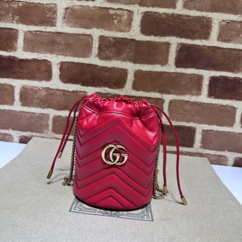 GUCCI古驰GG Marmont系列迷你水桶包575163