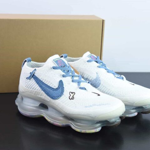 Nike Vapor Max 白蓝 蒸汽大气垫慢跑鞋 货号：FJ7736-141
