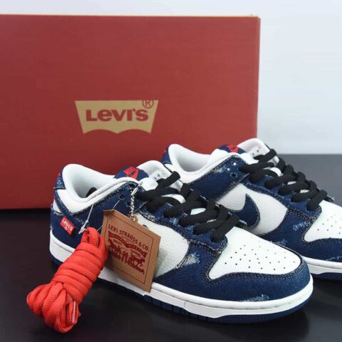 Nike DUNK SB LOW “拼接米白深蓝磨破牛仔布”货号：LE0021-001
