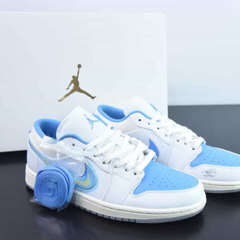 Air Jordan 1 Low "Born To Fly" 乔1复古低帮板鞋 “蓝白火焰” FJ7219-441