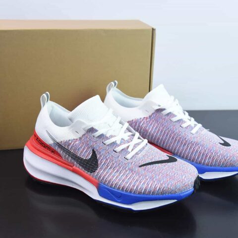 Nike ZoomX Invincible Run Flyknit 3"不可战胜3代系列轻量飞织低帮针织黑白红宝蓝渐变”FJ3889-100