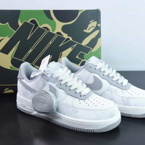 Nike Air Force 1 '07 Low"White/Grey/Camo"空军一号经典“皮革白灰迷彩”货号DV1588-002