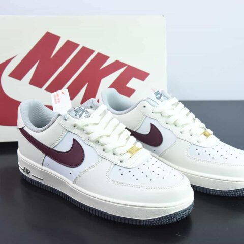 Nk Air Force 1'07 Low 花期信使 米白红 空军一号低帮休闲板鞋 货号：HH2322-022