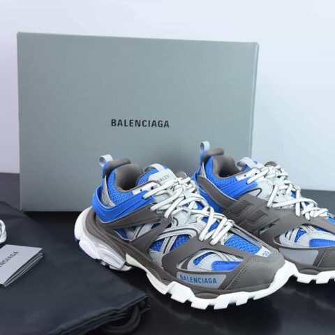 巴黎世家BALENCIAGA  Track LED Trainers 3.0代复古野跑姥爹潮流百搭慢跑鞋“灰蓝”542436 W2FSA 8123