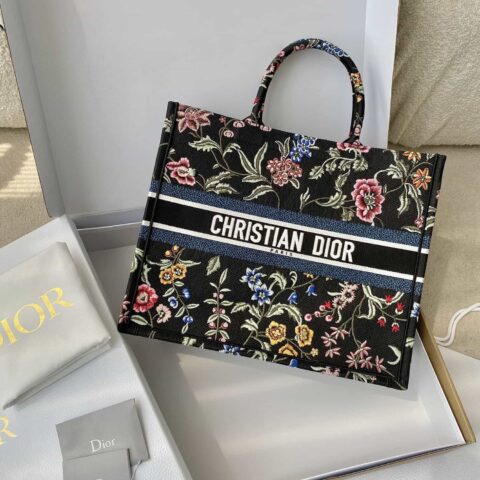 DIOR 大号BOOK TOTE M1286繁花黑色大号