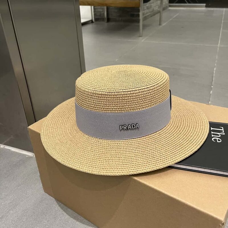 PRADA普拉达新款平顶礼帽