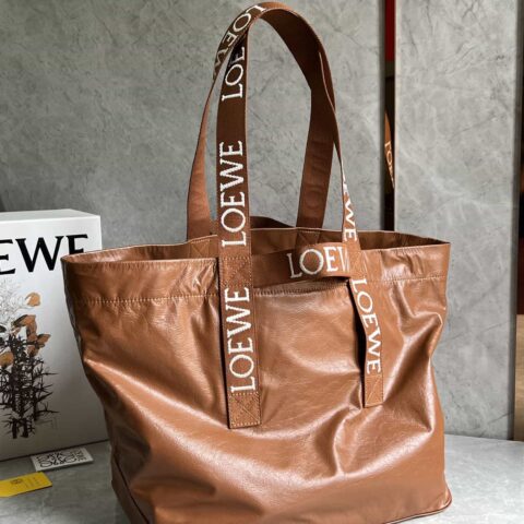 LOEWE Fold Shopper 最新秀款购物袋/妈咪袋 0685焦糖色