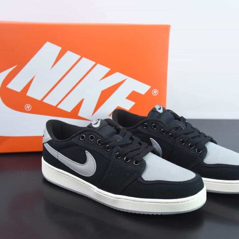 Air Jordan 1 KO Low AJ1低帮帆布黑灰复古篮球鞋 货号：DX4981-002