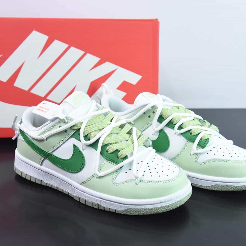 Nike Dunk Low SB 低帮滑板鞋/白浅绿 定制版
