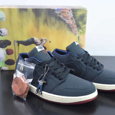 Air Jordan 1 Low AJ1 乔1高尔夫 黑蓝色 低帮休闲板鞋 货号 DV1759-448