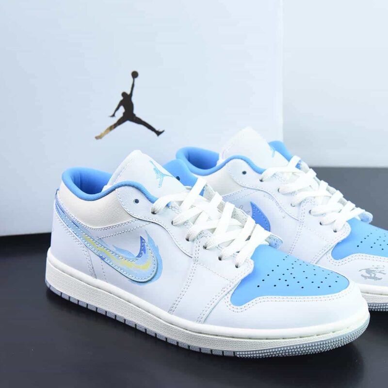 Air Jordan 1 Low 动漫白蓝 乔1低帮文化篮球鞋 货号：FJ7219-441