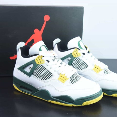 Air Jordan 4 Retro "Oregon Ducks Pit Crew" 俄勒冈大学低帮运动鞋 货号：257-255275