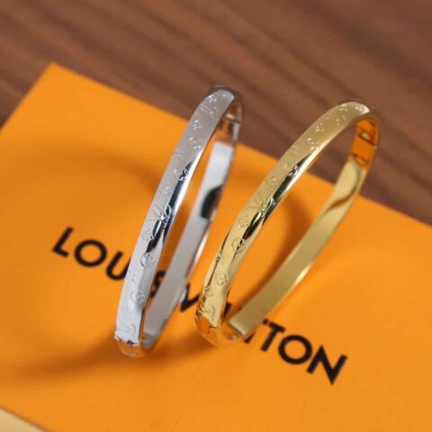 Louis Vuitton 路易威登中古款老花光面手镯手环