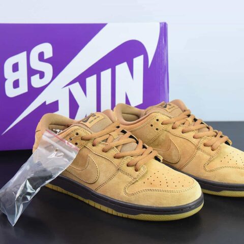 NK SB Dunk Low Pro 小麦色 落叶黄低帮运动滑板鞋 货号：BQ6817-204