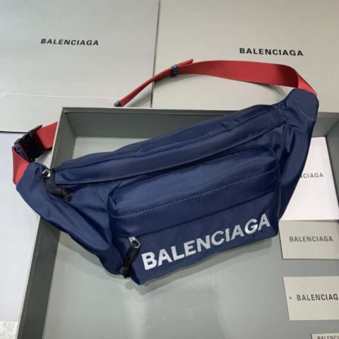 Balenciaga巴黎世家Wheel Logo刺绣腰包180613