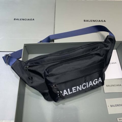 Balenciaga巴黎世家Wheel Logo刺绣腰包180613