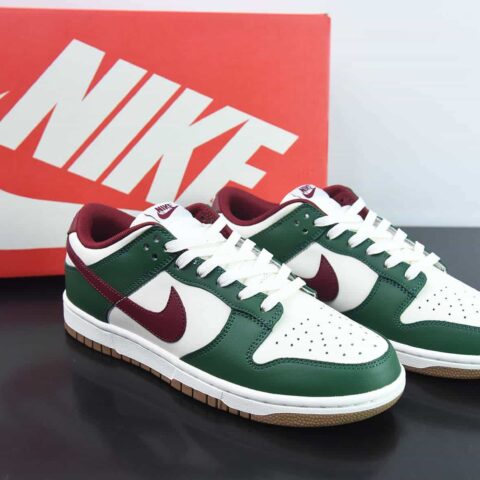 Nike Dunk Low SB 低帮滑板鞋/白绿 酒红 货号：FB7160-161