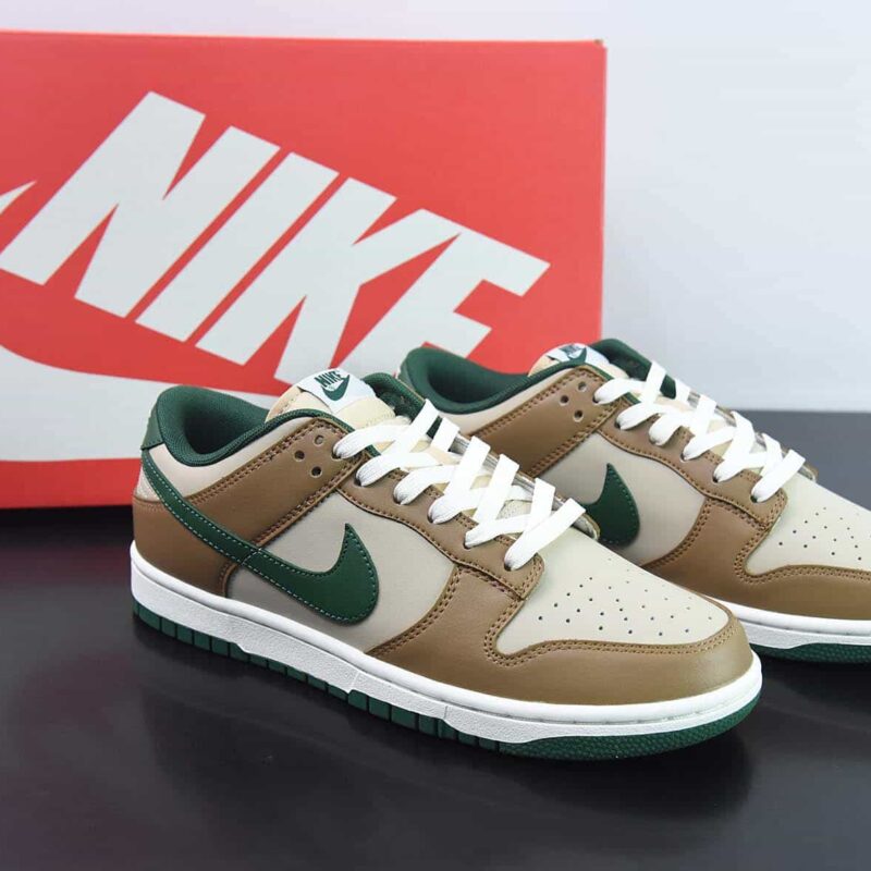Nike Dunk Low SB 低帮滑板鞋/米棕绿 货号：FB7160-231