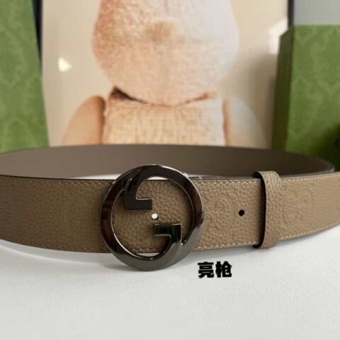 GUCCI古驰   圆形互扣式双G腰带