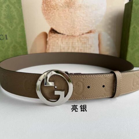 GUCCI古驰   圆形互扣式双G腰带