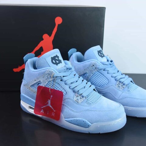 Air Jordan 4  AJ4 联名UNC大学蓝运动鞋 货号：AJ4-HO12MNJDLS247