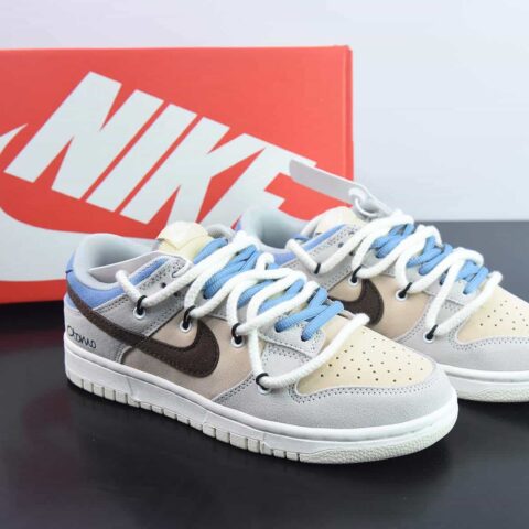 Nike SB Dunk Low  定制绑带 扣篮系列复古低帮休闲运动滑板板鞋
