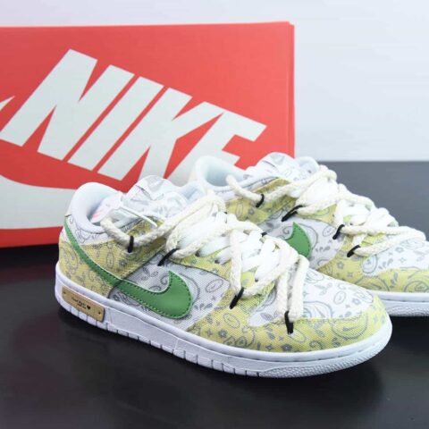 Nike SB Dunk Low  定制绑带 扣篮系列复古低帮休闲运动滑板板鞋