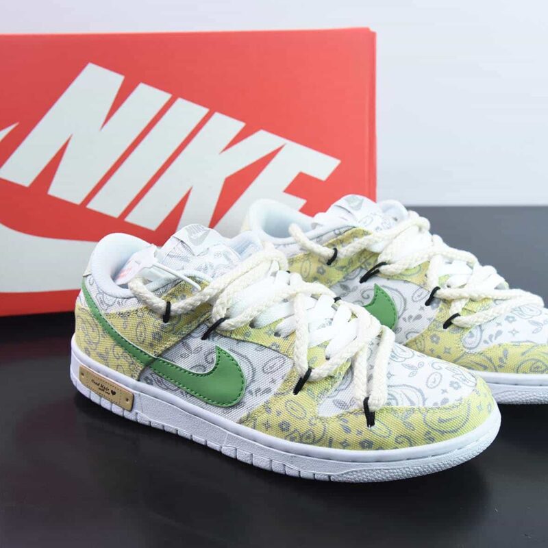 Nike SB Dunk Low  定制绑带 扣篮系列复古低帮休闲运动滑板板鞋