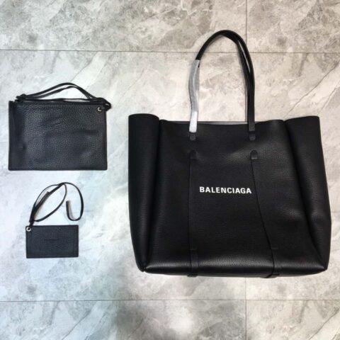 Balenciaga巴黎世家里外进口牛皮购物袋201