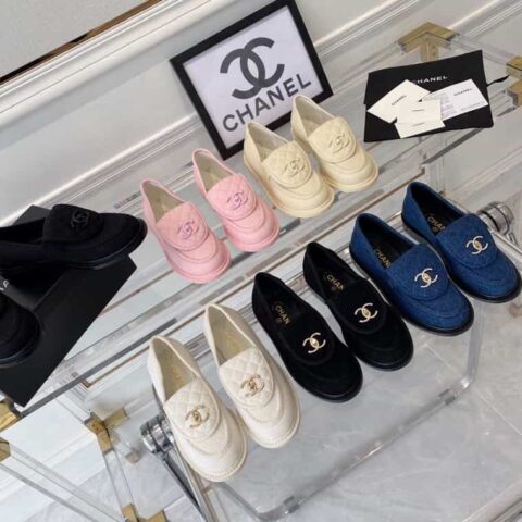 Chanel香奈儿   进口牛仔布鞋面羊皮垫脚运动鞋