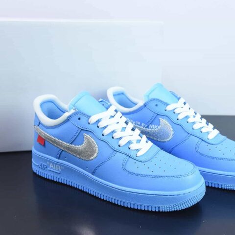 NK AF1 MCA 蓝色艺术馆 联名空军一号低帮运动板鞋  官方货号：CI1173-400