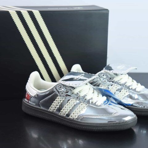 AD Originals Samba Classic"Silver Metallic"桑巴低帮运动鞋 货号： IG8181