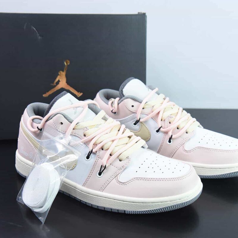 NK  Air Jordan 1 Low AJ1 乔1定制版 绑带解构 运动文化篮球鞋 货号：553558-053