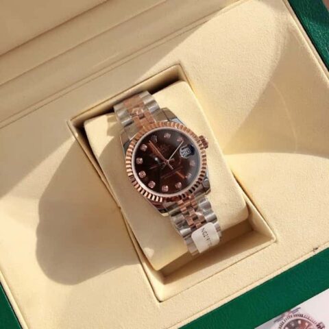 ROLEX- 劳力士日志型女款装载瑞士ETA-2671机芯天然真钻腕表