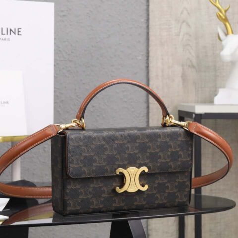 特级品质 全钢五金 CELINE｜秋冬秀场新品 新款盒子包BOX TRIOMPHE 凯旋门方盒子编号：199992CUZ.04LU