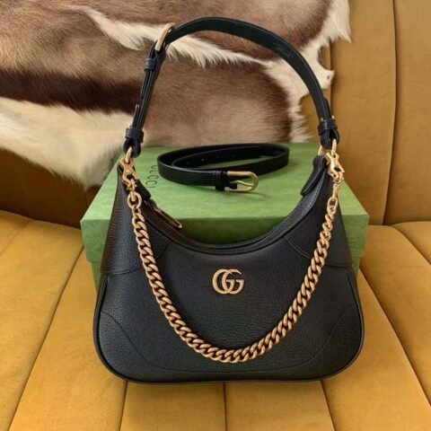 【原厂皮】 (Gucci Cosmogonie)731817系列Gucci金色调金属链包