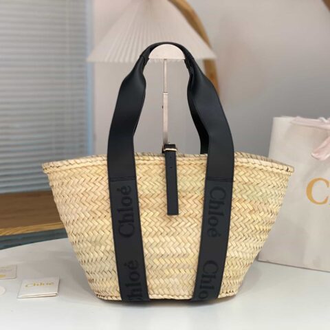 Chloe 23年夏季新品草编包 黑色45CM