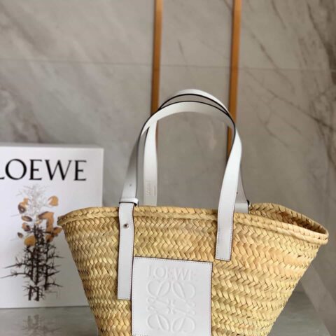 LOEWE 草编包 菜篮子 0321中号白色