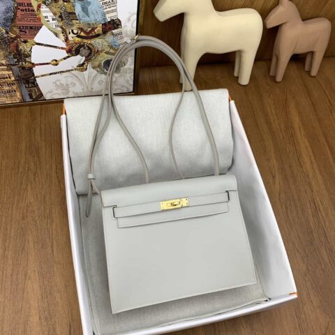 Hermès kelly danse 跳舞包 22cm evercolor 80珍珠灰 金扣