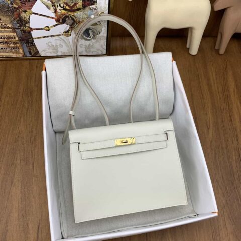 Hermès kelly danse 跳舞包 22cm evercolor 10奶昔白 金扣