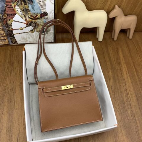 Hermès kelly danse 跳舞包 22cm evercolor 37金棕 金扣