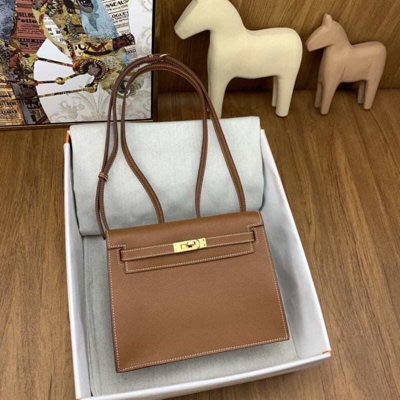 Hermès kelly danse 跳舞包 22cm evercolor 37金棕 金扣