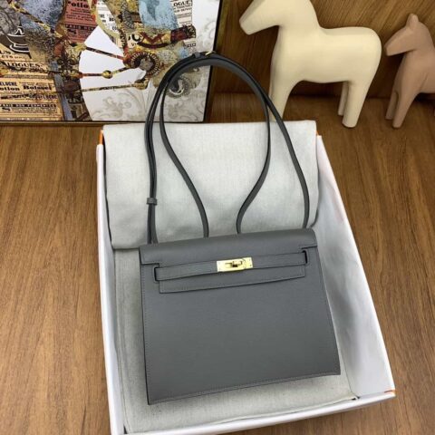 Hermès kelly danse 跳舞包 22cm evercolor OL积雨云灰 金扣