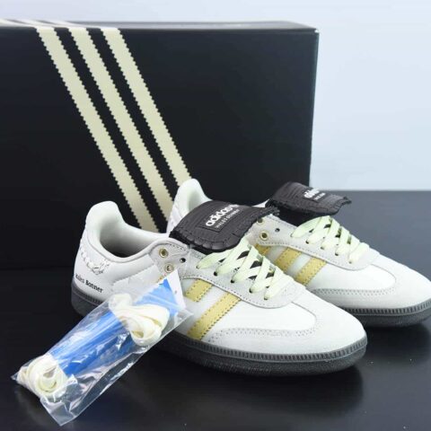 Adidas三叶草 SAMBA  低帮德训板鞋/灰棕 大鞋舌