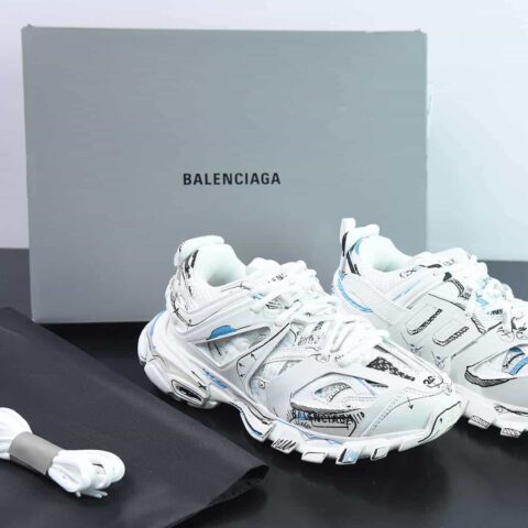 巴黎世家/Balenciaga 巴黎世家3.0低帮老爹鞋  白黑蓝 货号：542023 W3SRA 9014
