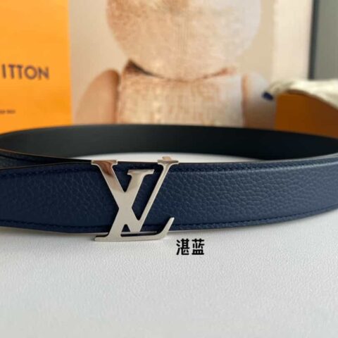 LV/路易威登   Heritagex双面腰带选取粒面皮革腰带35mm