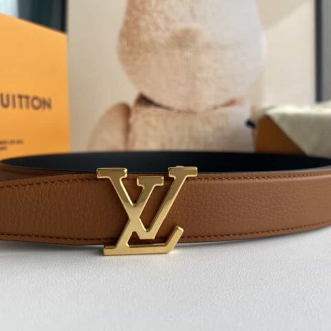 LV/路易威登   Heritagex双面腰带选取粒面皮革腰带35mm