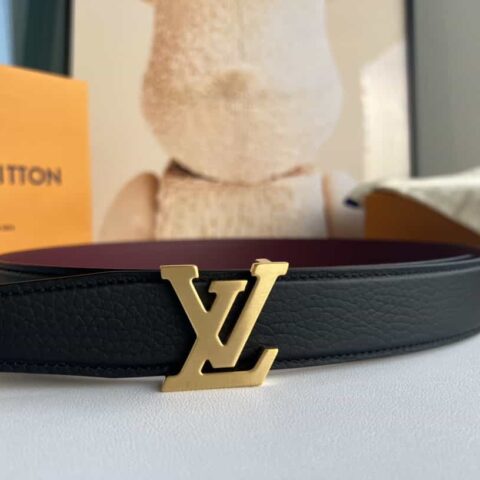LV/路易威登   Heritagex双面腰带选取粒面皮革腰带35mm
