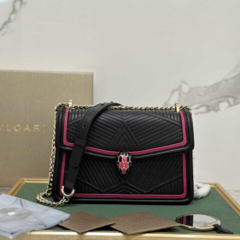 【Bvlgari】 Serpenti Forever系列蛇形绣线限定款型号：288656